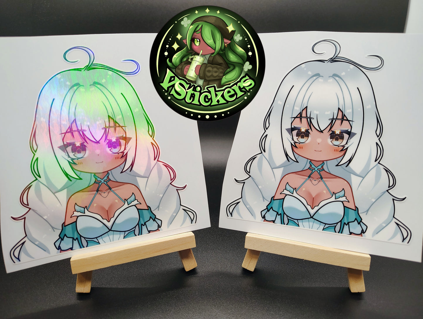 [OC] Rosileah the Winter Butterfly (Version #2) Anime Girl Sticker! Water-Resistant Vinyl Sticker!