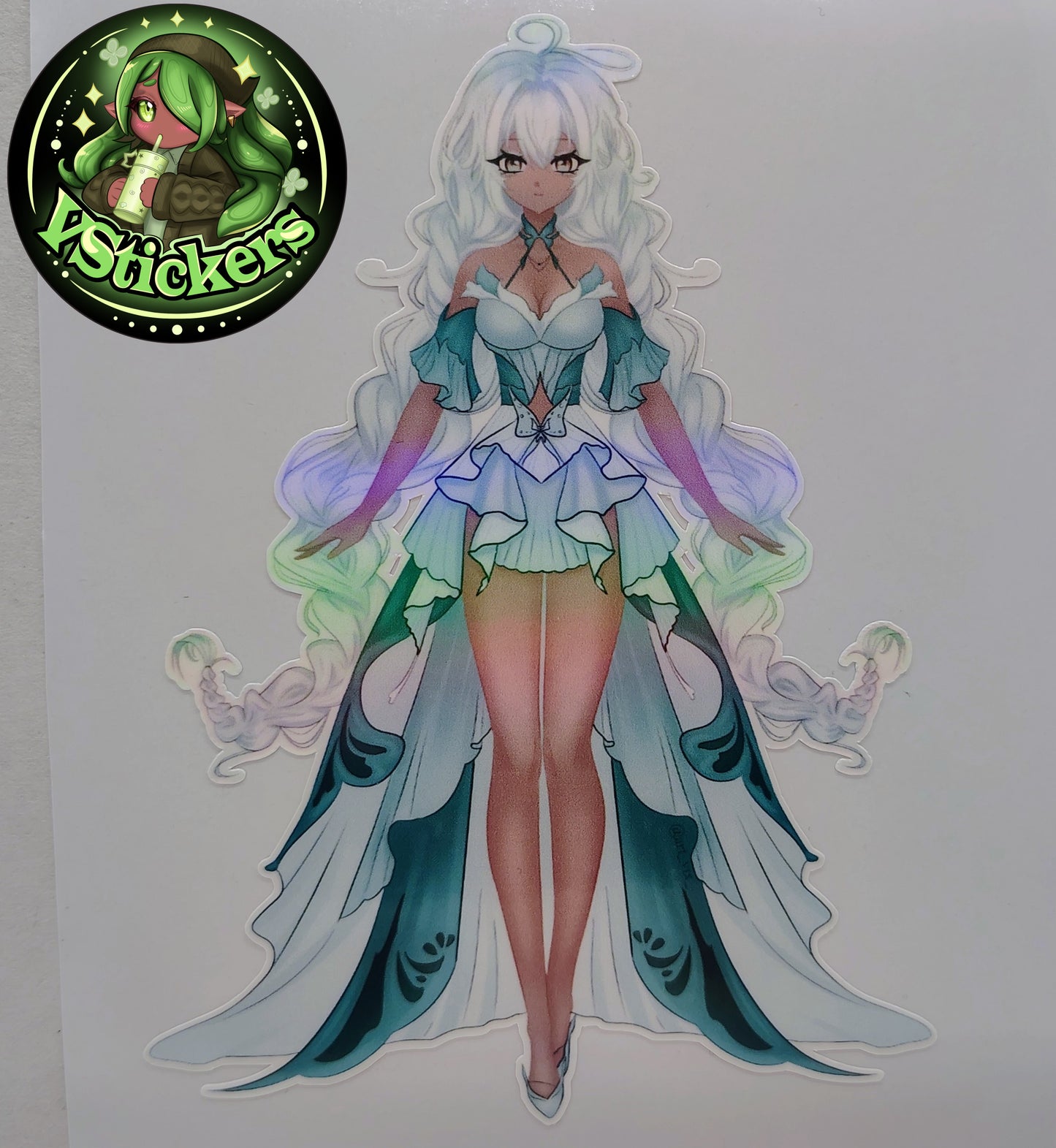 [OC] Rosileah the Winter Butterfly Anime Girl Sticker! Water-Resistant Vinyl Sticker!