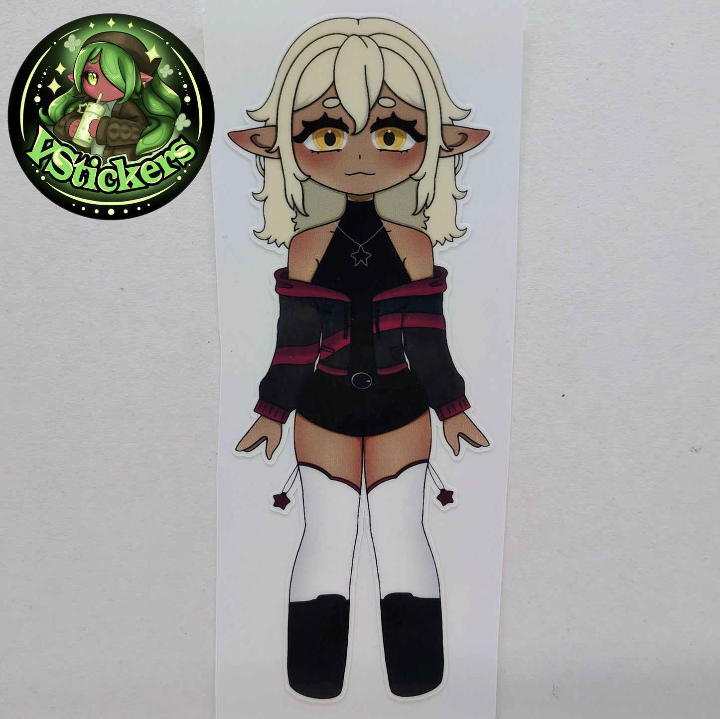 [OC] Chibi Selene X the Assassin Anime Girl Sticker! Water-Resistant Vinyl Sticker!