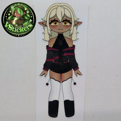 [OC] Chibi Selene X the Assassin Anime Girl Sticker! Water-Resistant Vinyl Sticker!