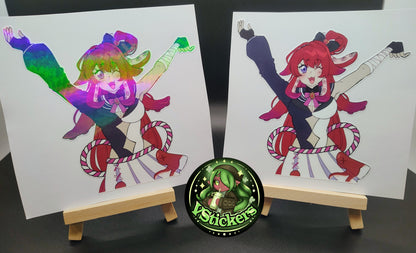 [Vtuber] BerryCrepe Fan Art Sticker! Holographic Versions Available! Water-Resistant Vinyl Sticker!