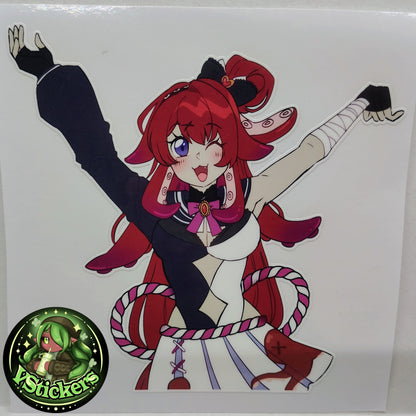[Vtuber] BerryCrepe Fan Art Sticker! Holographic Versions Available! Water-Resistant Vinyl Sticker!