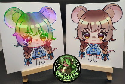 [VTuber] Chibi ZumiVT Fan Art Sticker! Holographic Versions Available! Water-Resistant Vinyl Sticker!