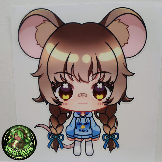 [VTuber] Chibi ZumiVT Fan Art Sticker! Holographic Versions Available! Water-Resistant Vinyl Sticker!