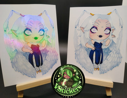 [VTuber] zebiiLIVE Fan Art Sticker! Holographic Versions Available! Water-Resistant Vinyl Sticker!