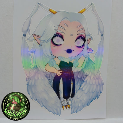[VTuber] zebiiLIVE Fan Art Sticker! Holographic Versions Available! Water-Resistant Vinyl Sticker!