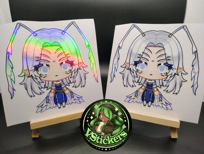[VTuber] zebiiLIVE Chibi Fan Art Sticker! Holographic Versions Available! Water-Resistant Vinyl Sticker!