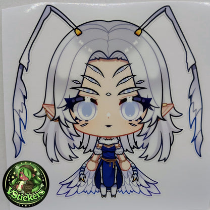 [VTuber] zebiiLIVE Chibi Fan Art Sticker! Holographic Versions Available! Water-Resistant Vinyl Sticker!