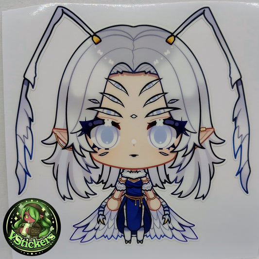 [VTuber] zebiiLIVE Chibi Fan Art Sticker! Holographic Versions Available! Water-Resistant Vinyl Sticker!