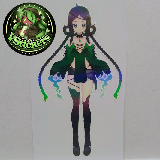 [OC] Yumikaze Phallura Anime Girl Sticker! Holographic Versions Available! Water-Resistant Vinyl Sticker!