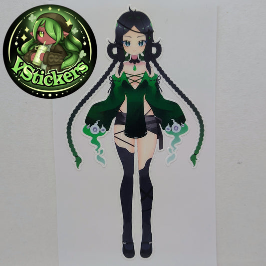 [OC] Yumikaze Phallura Anime Girl Sticker! Holographic Versions Available! Water-Resistant Vinyl Sticker!