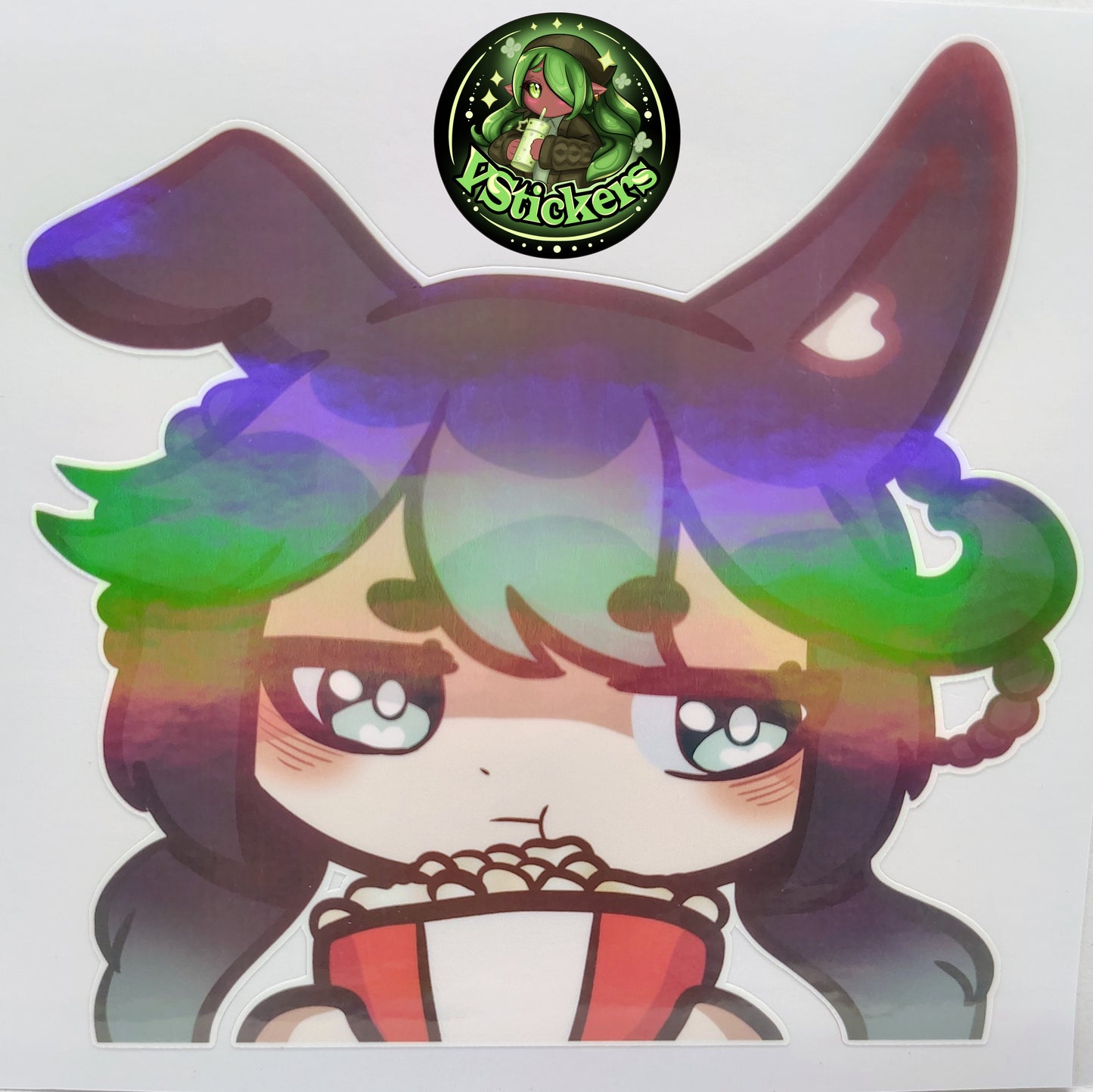 [OC] Marisa Chocomint Anime Girl Sticker! Bored Popcorn Version!