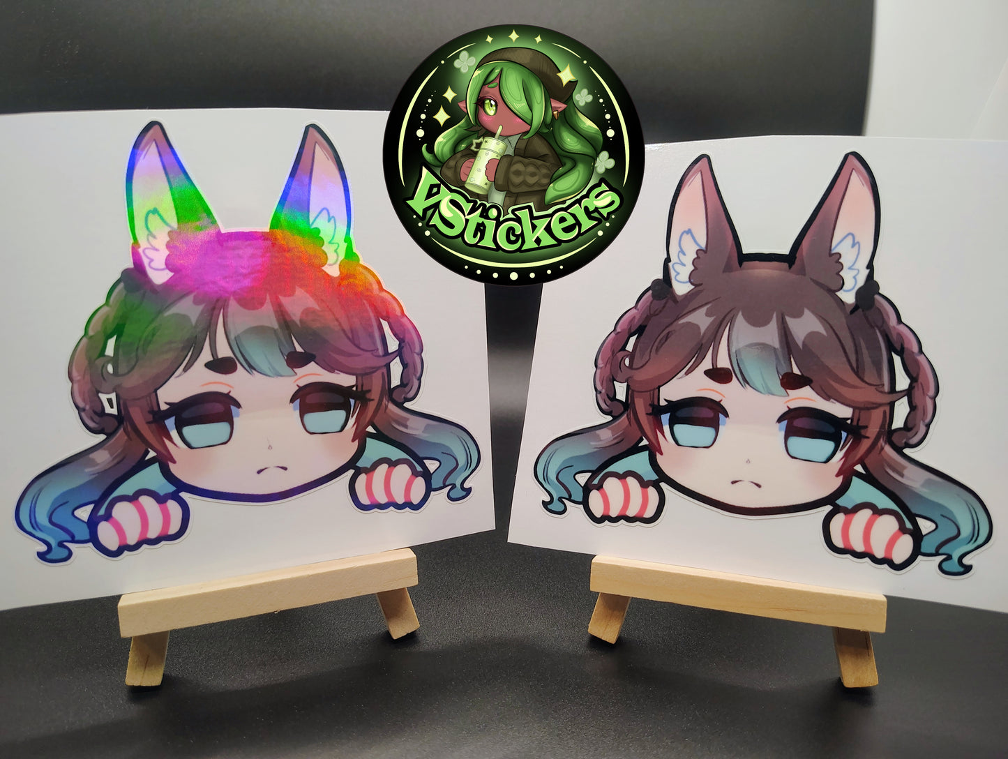 [OC] Marisa Chocomint Anime Girl Sticker! Tired Stare Version!