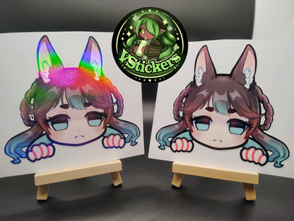 [OC] Marisa Chocomint Anime Girl Sticker! Tired Stare Version!