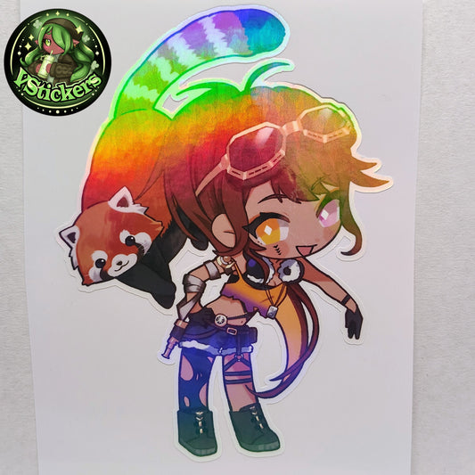 [VTuber] Chibi Laura the Explaura & Red Panda Fan Art Charity Sticker!