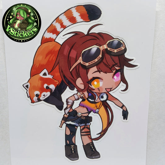 [VTuber] Chibi Laura the Explaura & Red Panda Fan Art Charity Sticker!