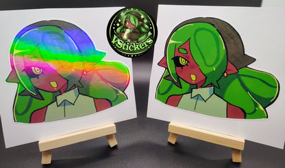 [OC] Emeralda Smile Peeker Water-Resistant Vinyl Sticker!