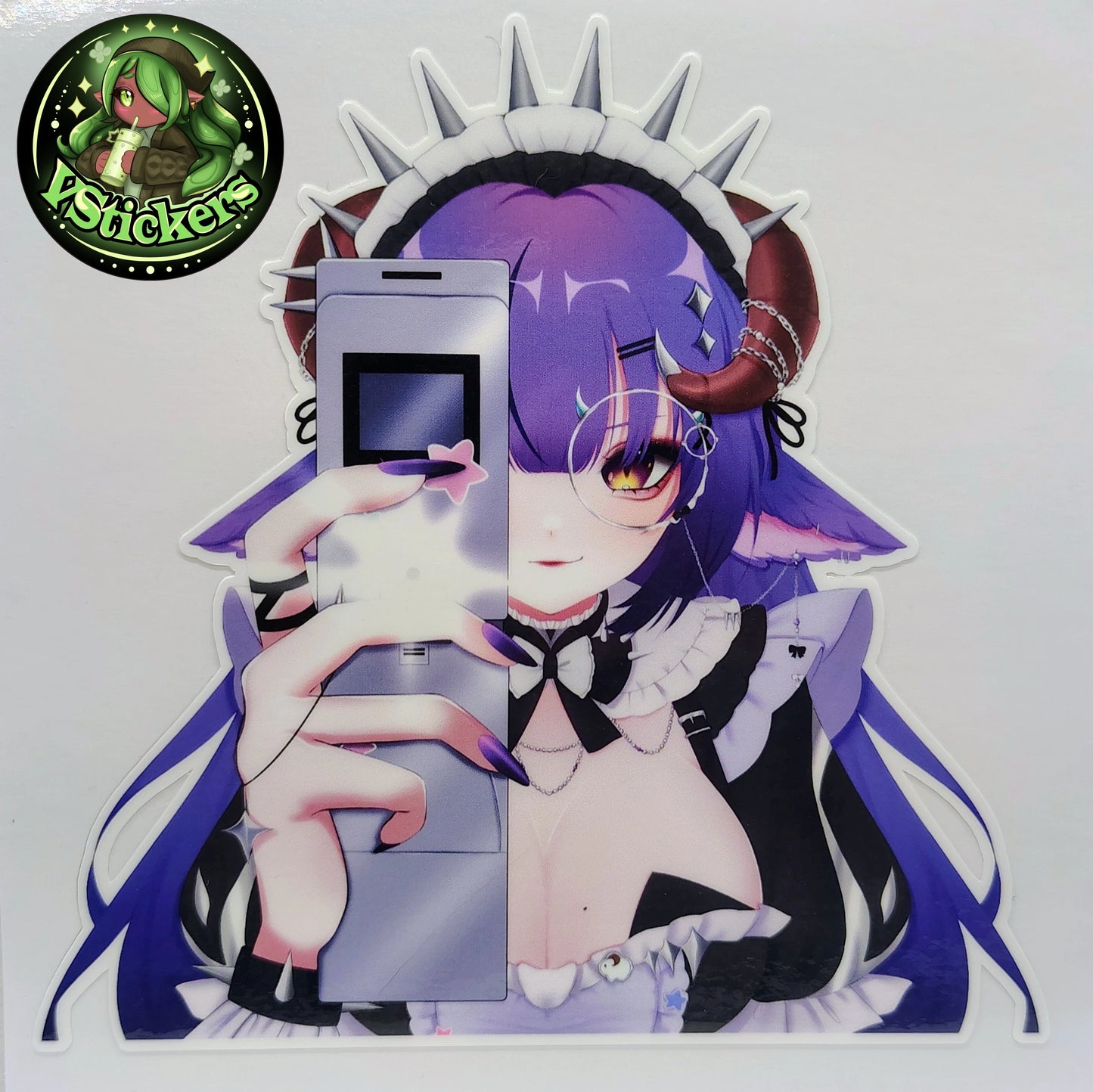 [VTuber] Kuromiya Lucien "Caught In 4K" - Water-Resistant Fan Art Vinyl Sticker!