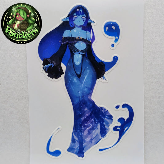 [OC] Terumina the Mythical Water Elf! Water-Resistant Vinyl Sticker!