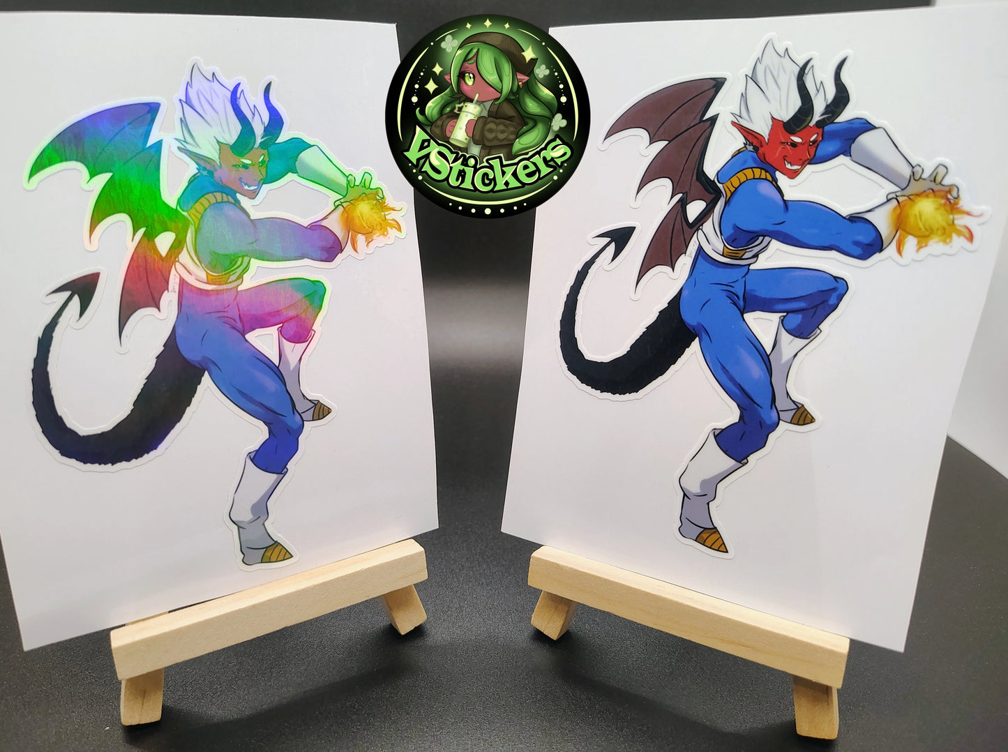 [OC] Wallie Crimson the Half-Demon - Vegeta Cosplay Water-Resistant Vinyl Sticker!