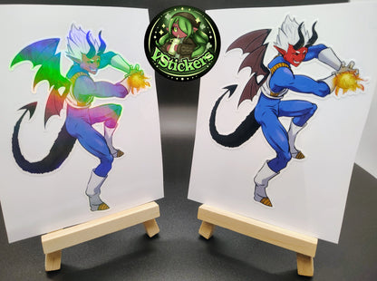 [OC] Wallie Crimson the Half-Demon - Vegeta Cosplay Water-Resistant Vinyl Sticker!
