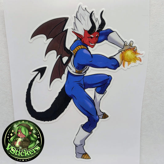 [OC] Wallie Crimson the Half-Demon - Vegeta Cosplay Water-Resistant Vinyl Sticker!