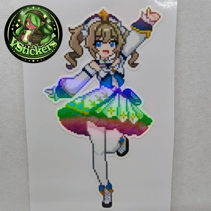 [Genshin Impact] Pixel Barbara Fan Art Water-Resistant Vinyl Sticker! Fan-Made Merchandise!