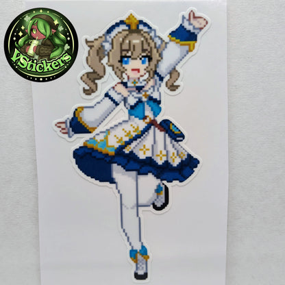 [Genshin Impact] Pixel Barbara Fan Art Water-Resistant Vinyl Sticker! Fan-Made Merchandise!