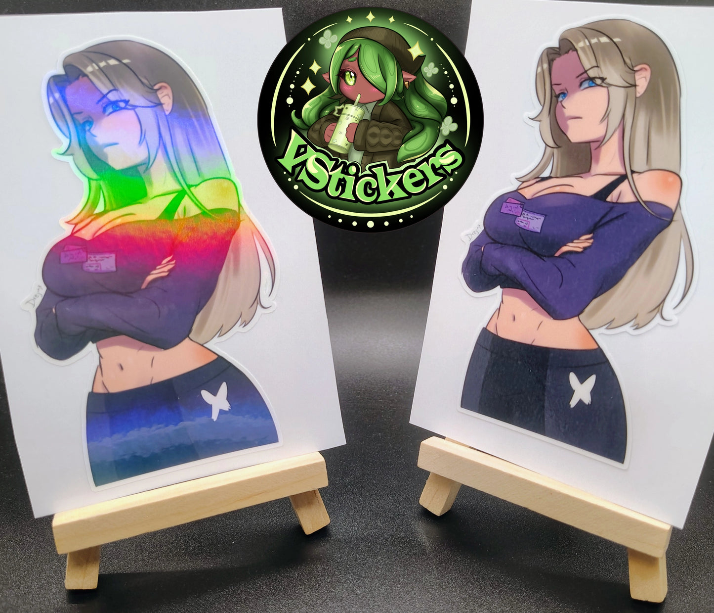 [VTuber] raechit Death Glare - Fan Art Water-Resistant Stickers!