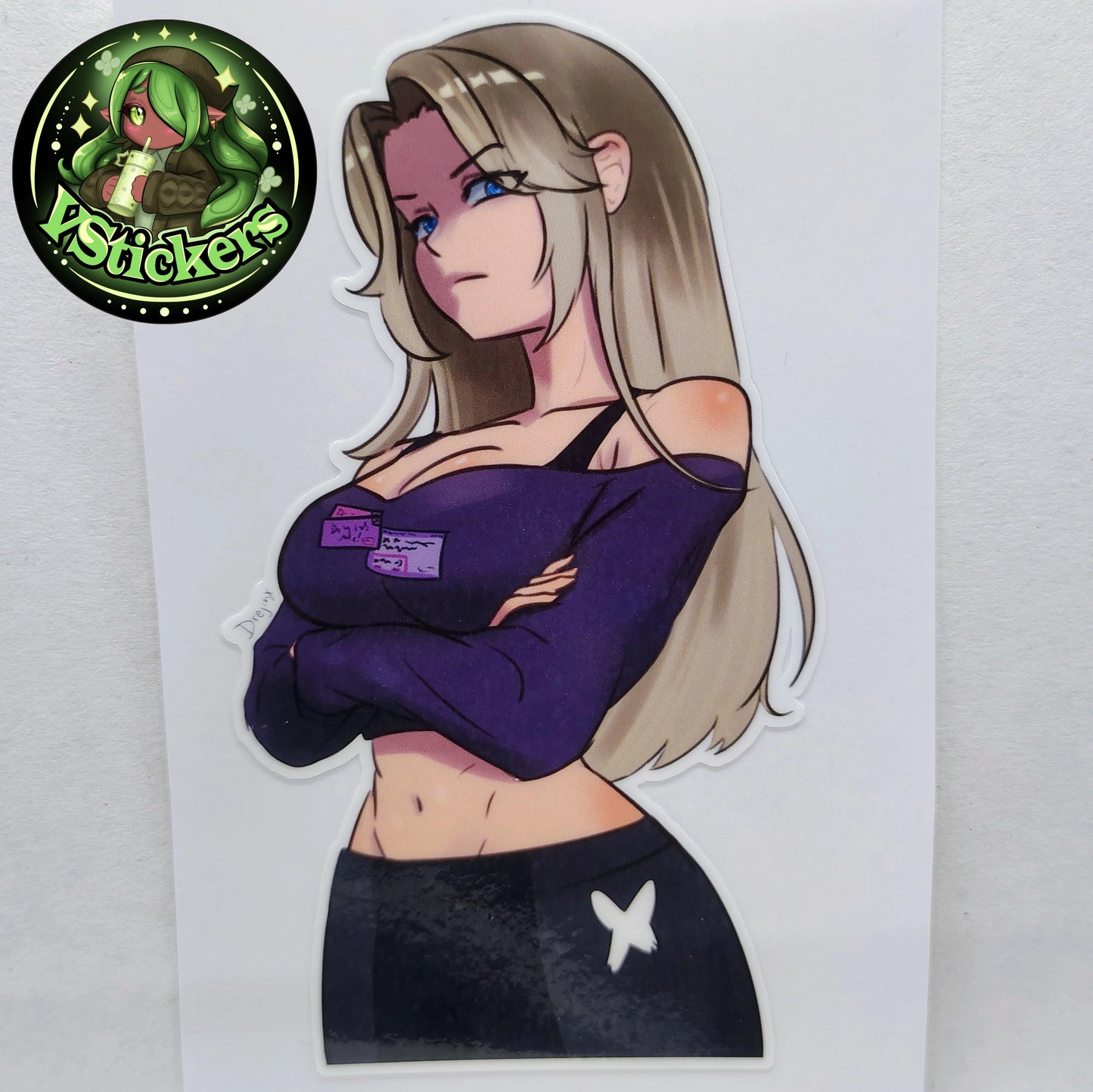 [VTuber] raechit Death Glare - Fan Art Water-Resistant Stickers!