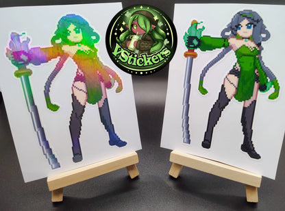 [OC] Pixel Yumikaze Phallura Fan Art Water-Resistant Vinyl Sticker!