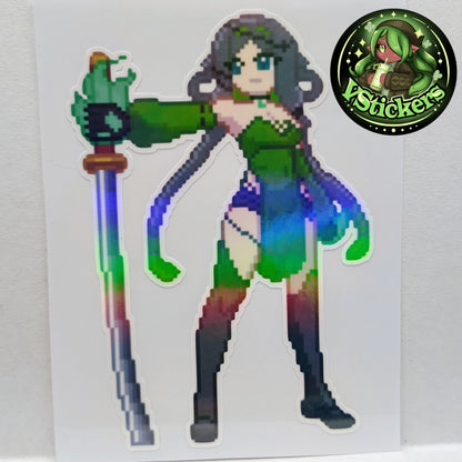 [OC] Pixel Yumikaze Phallura Fan Art Water-Resistant Vinyl Sticker!