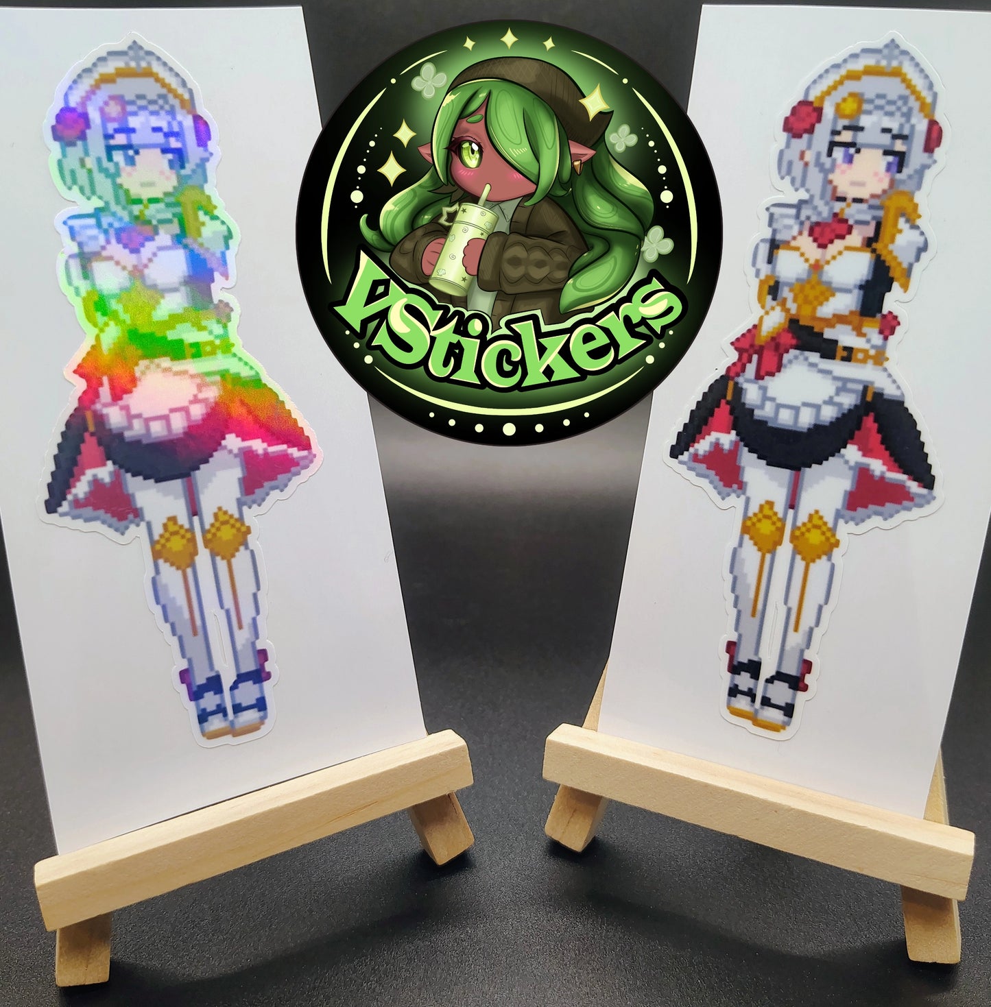[Genshin Impact] Pixel Noelle Fan Art Water-Resistant Vinyl Sticker! Fan-Made Merchandise!