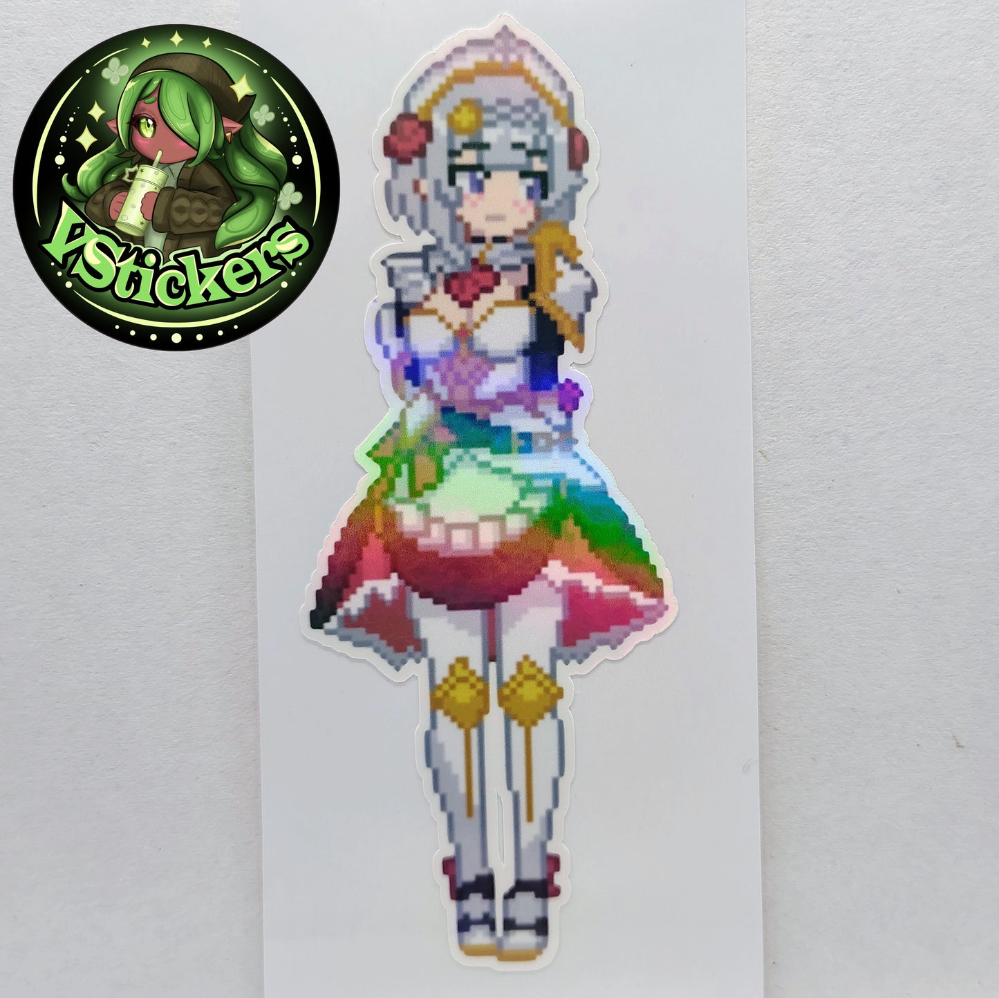 [Genshin Impact] Pixel Noelle Fan Art Water-Resistant Vinyl Sticker! Fan-Made Merchandise!