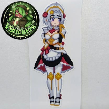 [Genshin Impact] Pixel Noelle Fan Art Water-Resistant Vinyl Sticker! Fan-Made Merchandise!