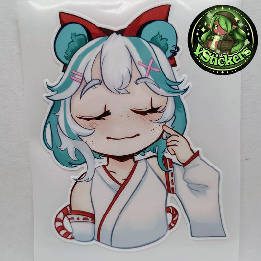 [VTuber] Chibi Kourra - Fan Art Water-Resistant Vinyl Sticker!