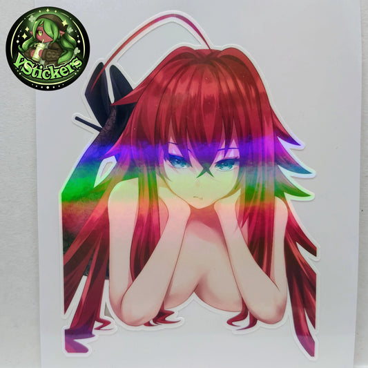 [Anime] Rias Gremory Fan Art Water-Resistant Vinyl Sticker! Fan-Made Merchandise!