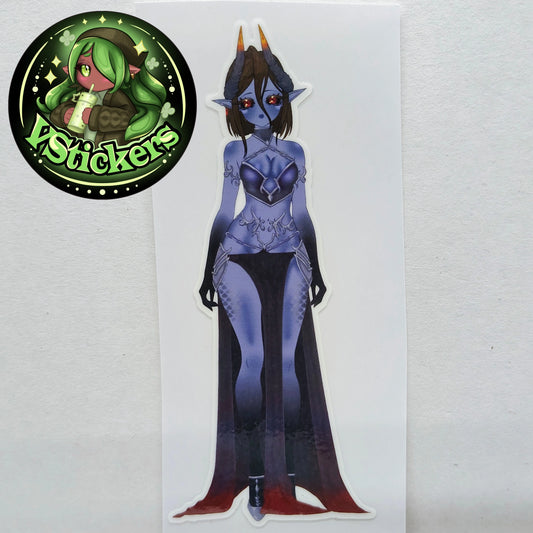 [OC] Atasha Hlaalu the Dark Elf Daedra! - Water-Resistant Vinyl Sticker!