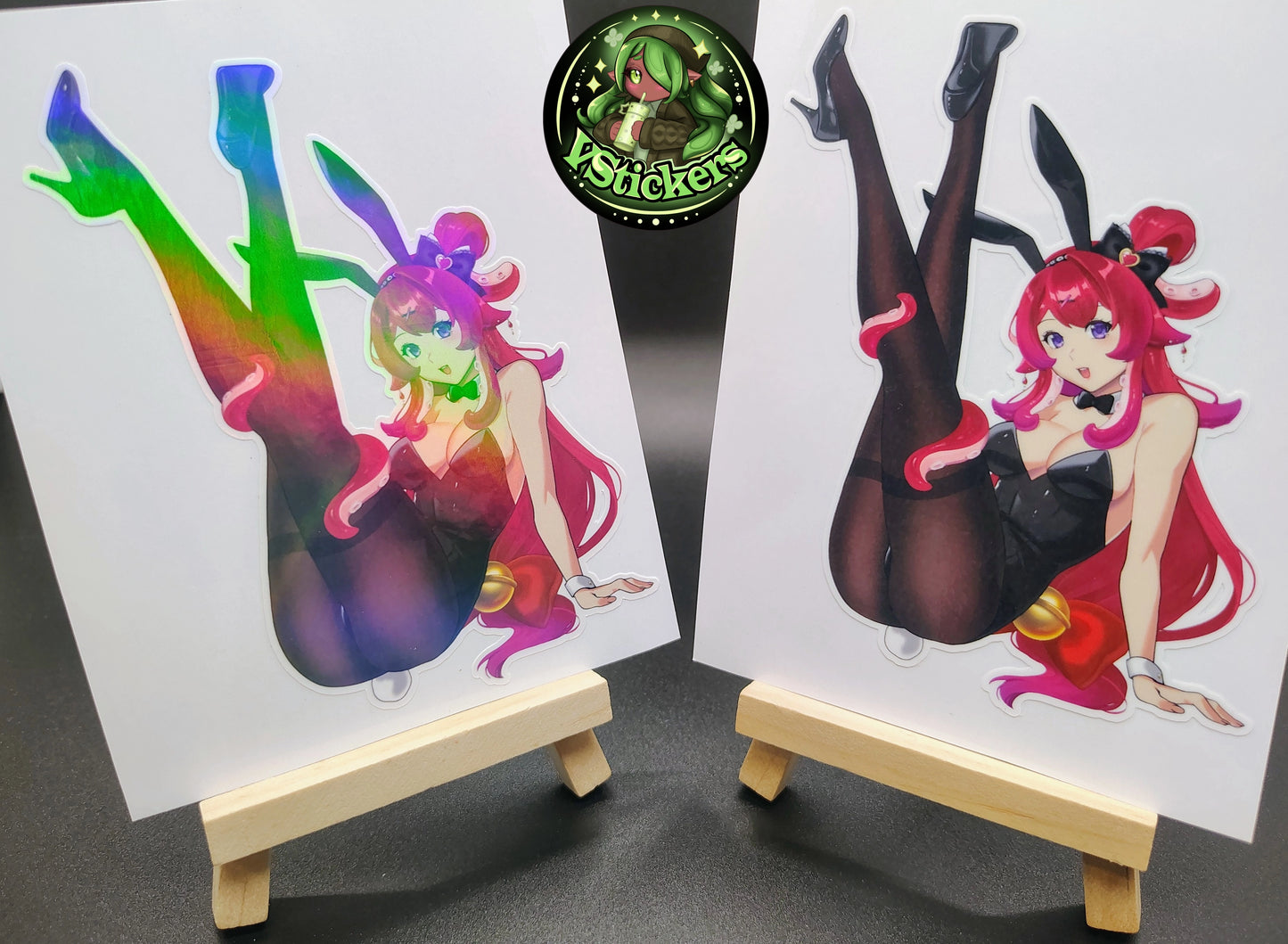 [VTuber] BerryCrepe Bunny Girl Sticker! Water-Resistant Vinyl Fan Art Sticker!