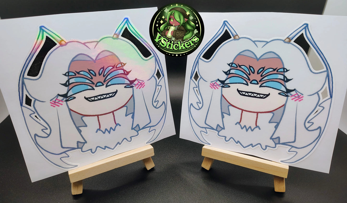 [VTuber] Zebii Smug Version Fan Art Sticker! Holographic Versions Available! Water-Resistant Vinyl Sticker!
