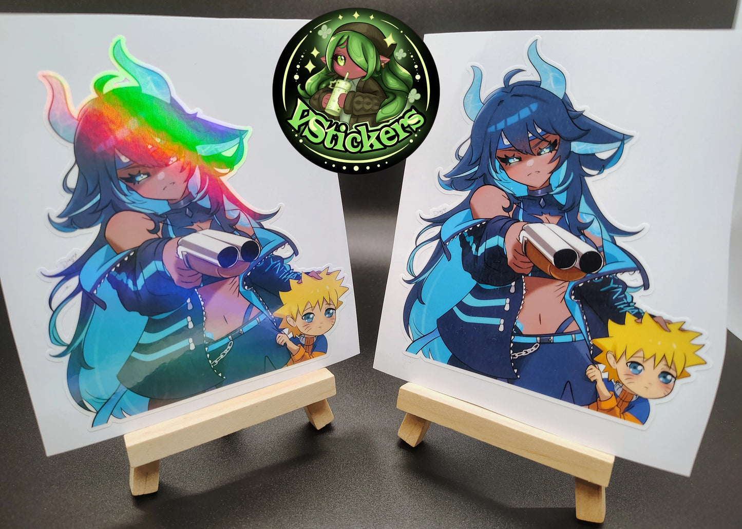 [VTuber] SynthwWave Protect Naruto Fan Art Sticker! Water-Resistant Vinyl Sticker!