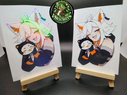 [VTuber] Deme & Boomi Fan Art Sticker! Water-Resistant Vinyl Sticker!