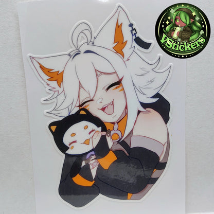 [VTuber] Deme & Boomi Fan Art Sticker! Water-Resistant Vinyl Sticker!
