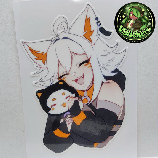 [VTuber] Deme & Boomi Fan Art Sticker! Water-Resistant Vinyl Sticker!