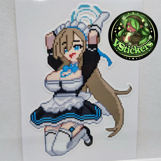 [Blue Archive] Pixel Asuna Fan Art Water-Resistant Vinyl Sticker! Fan-Made Merchandise!