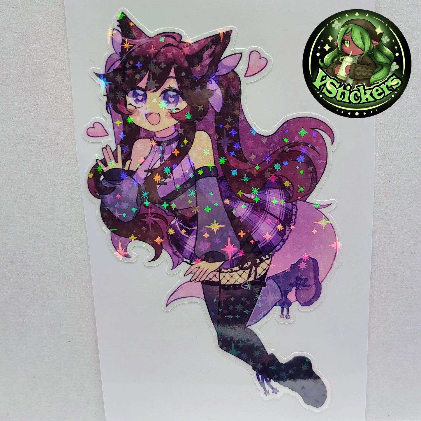 [VTuber] Akiphonic the Comfy Demon Fox Vtuber! - Water-Resistant Fan Art Vinyl Sticker!