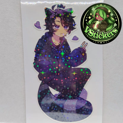 [VTuber] NoKi the CatCoon Vtuber! - Water-Resistant Fan Art Vinyl Sticker!