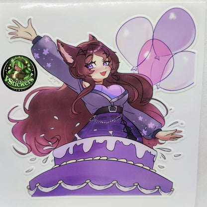 [VTuber] Akiphonic Birthday Fan Art Sticker! - Water-Resistant Fan Art Vinyl Sticker!