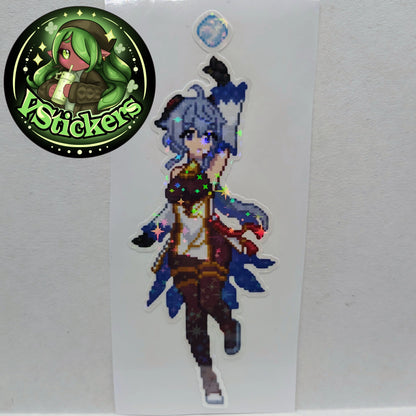 [Genshin Impact] Pixel Ganyu Fan Art Water-Resistant Vinyl Sticker! Fan-Made Merchandise!