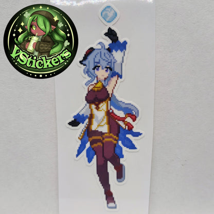 [Genshin Impact] Pixel Ganyu Fan Art Water-Resistant Vinyl Sticker! Fan-Made Merchandise!